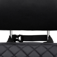 Sitzschutz unter Kindersitz aus Kunstleder, schwarzes Rautenmuster