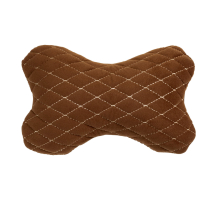 Kopfstützenkissen aus Alcantara 27×16 cm braun